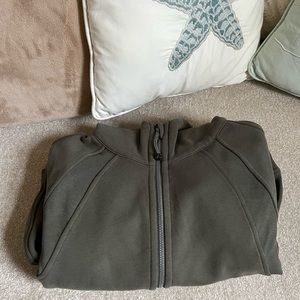 NWT XS/S lululemon scuba full zip carob brown